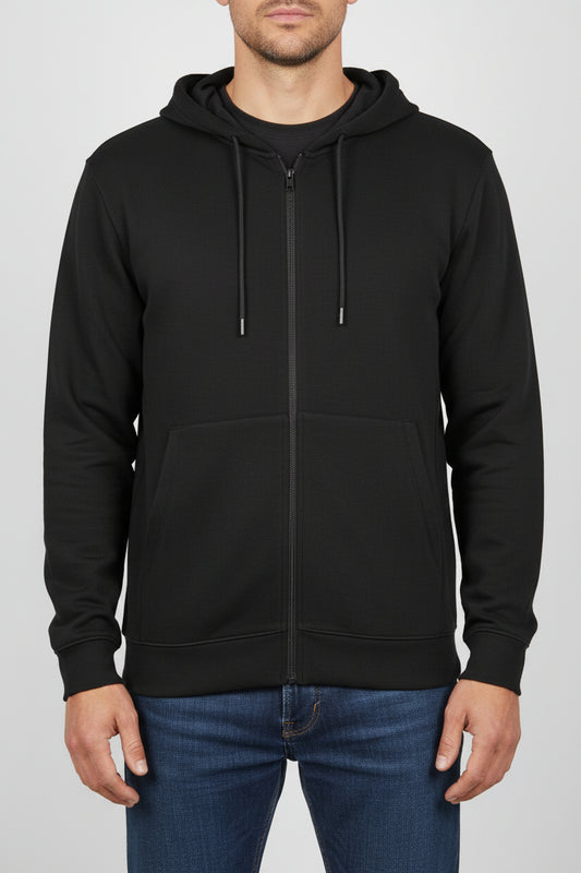 TJ5508 Tee Jays Ribbed Interlock Hood Full Zip
