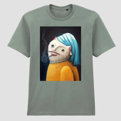 Cat with a Pearl Earring T-Shirt