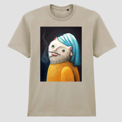 Cat with a Pearl Earring T-Shirt