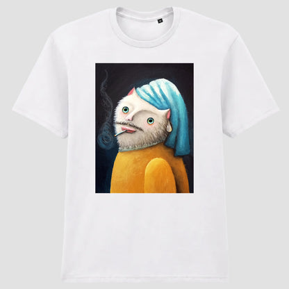 Cat with a Pearl Earring T-Shirt