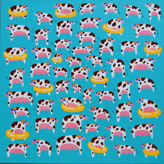 Find the Cow in the Swimming Pool T-Shirt