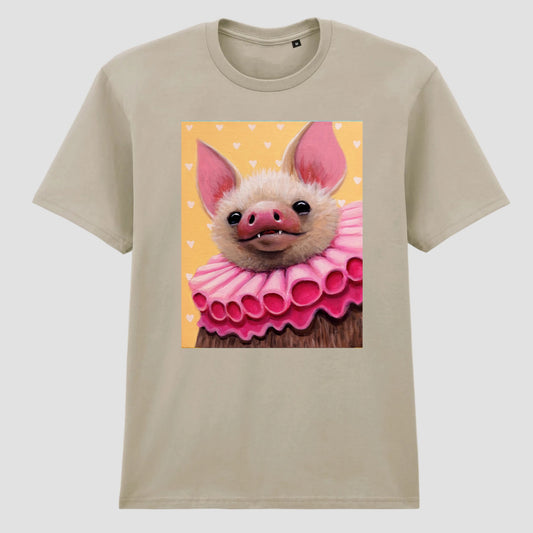 White Bat with Hearts T-Shirt