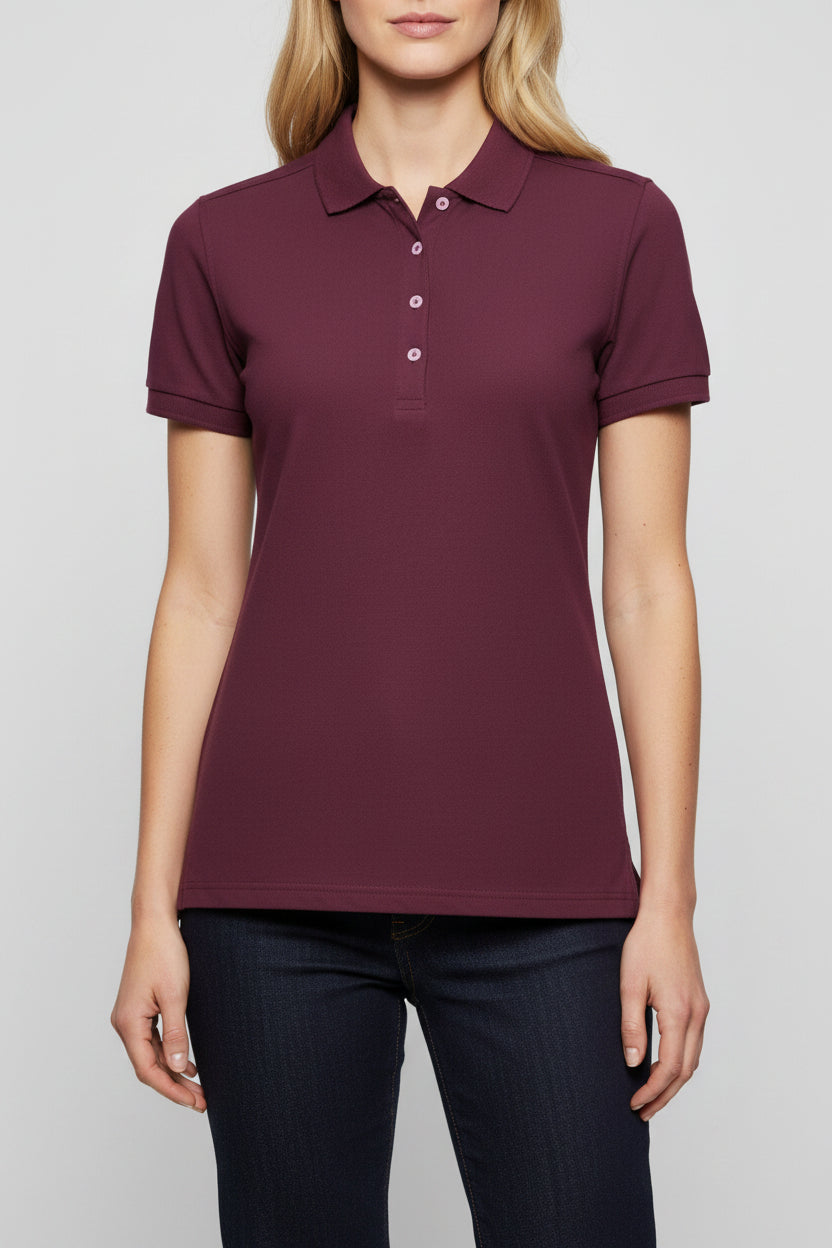 566F Russell Ladies Fitted Stretch Polo