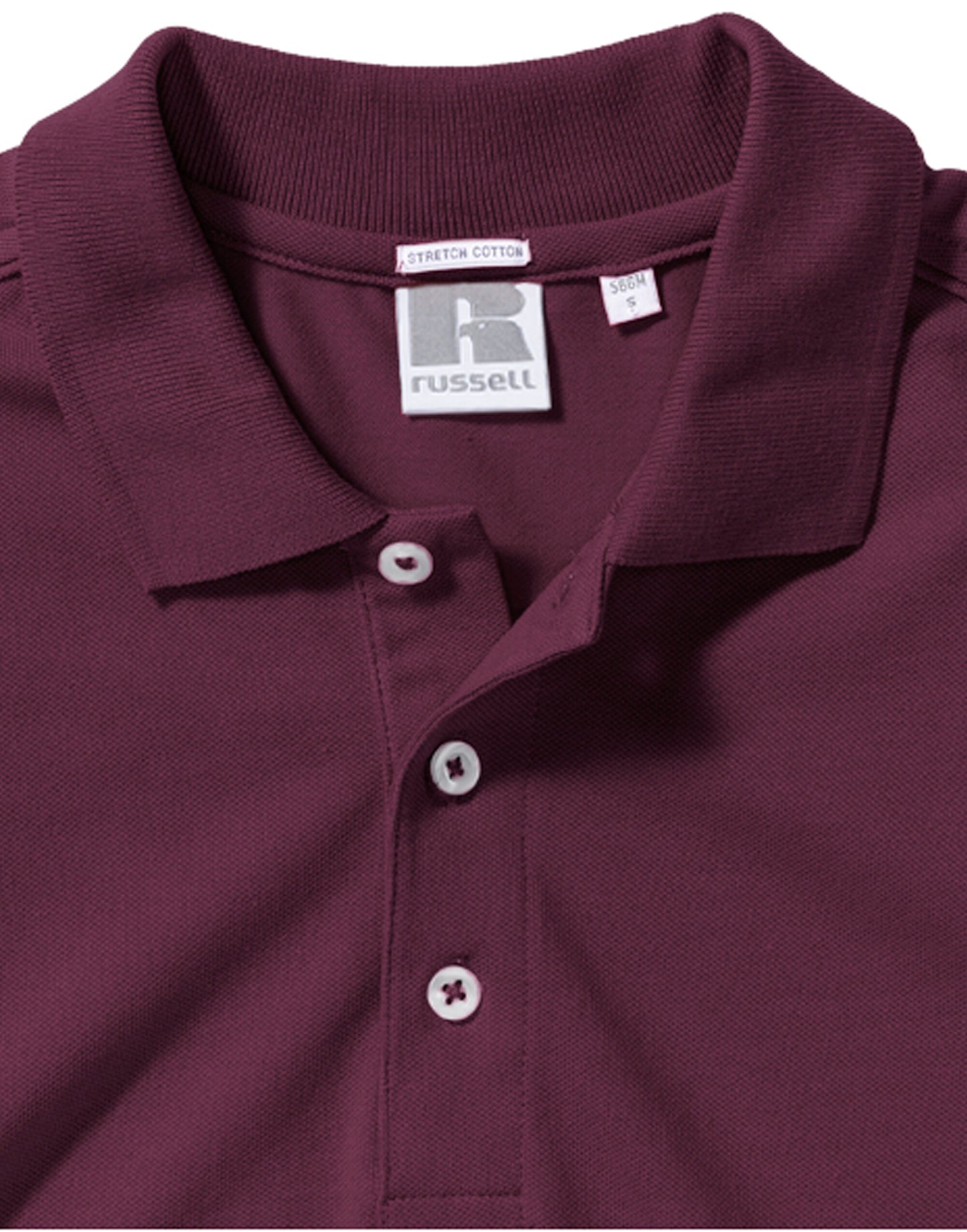 566M Russell Mens Fitted Stretch Polo