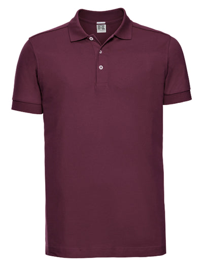 566M Russell Mens Fitted Stretch Polo