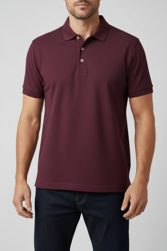 566M Russell Mens Fitted Stretch Polo