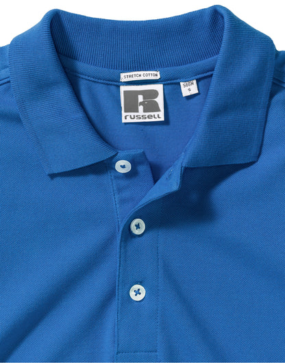 566M Russell Mens Fitted Stretch Polo
