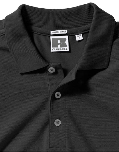 566M Russell Mens Fitted Stretch Polo