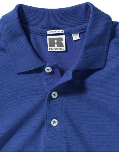566M Russell Mens Fitted Stretch Polo