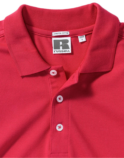 566M Russell Mens Fitted Stretch Polo