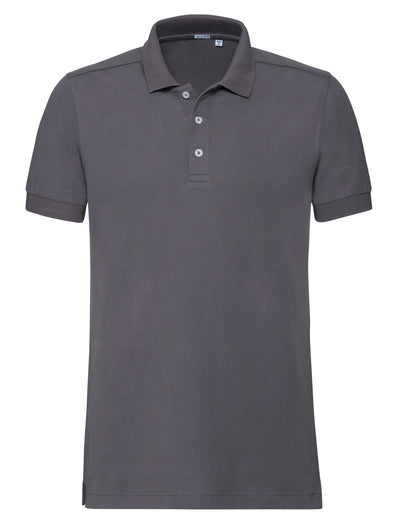 566M Russell Mens Fitted Stretch Polo