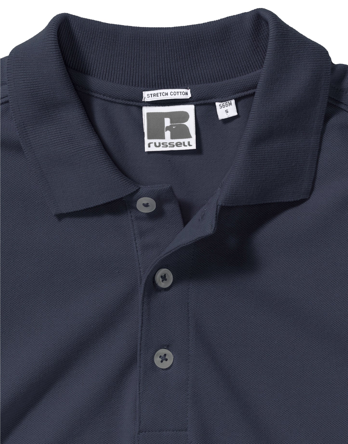 566M Russell Mens Fitted Stretch Polo