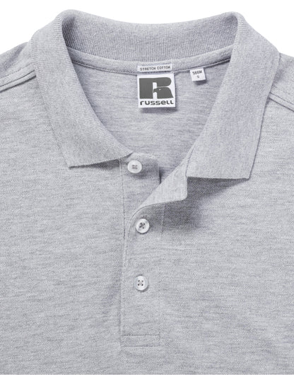566M Russell Mens Fitted Stretch Polo