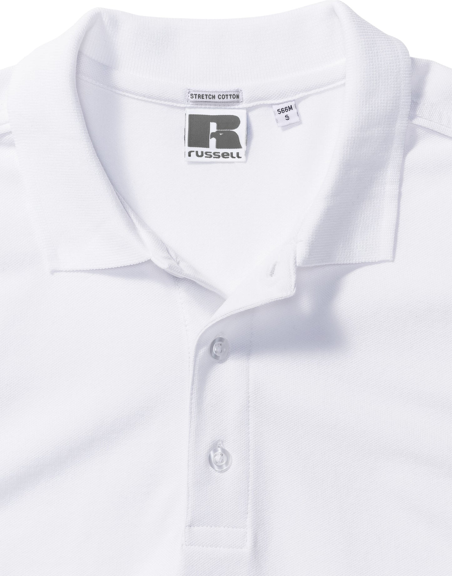 566M Russell Mens Fitted Stretch Polo