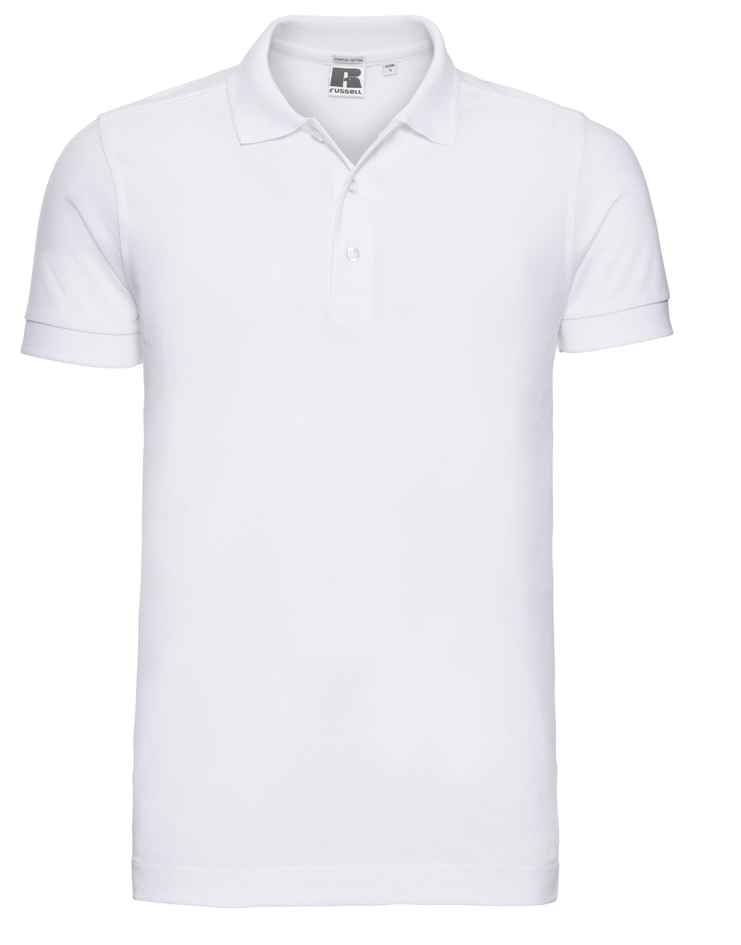 566M Russell Mens Fitted Stretch Polo