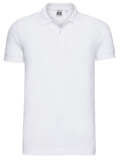 566M Russell Mens Fitted Stretch Polo