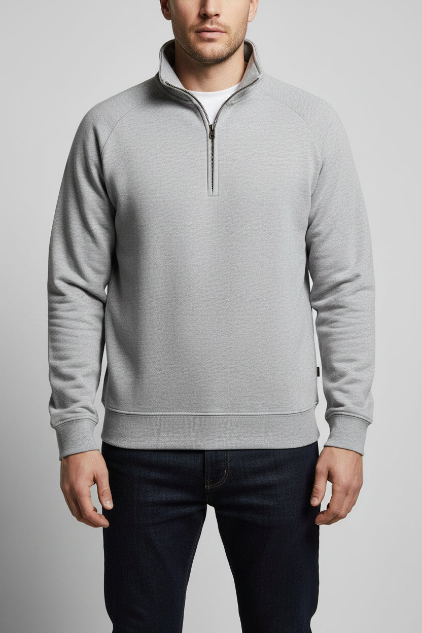 62114 FOTL Mens Classic Zip Neck Sweat