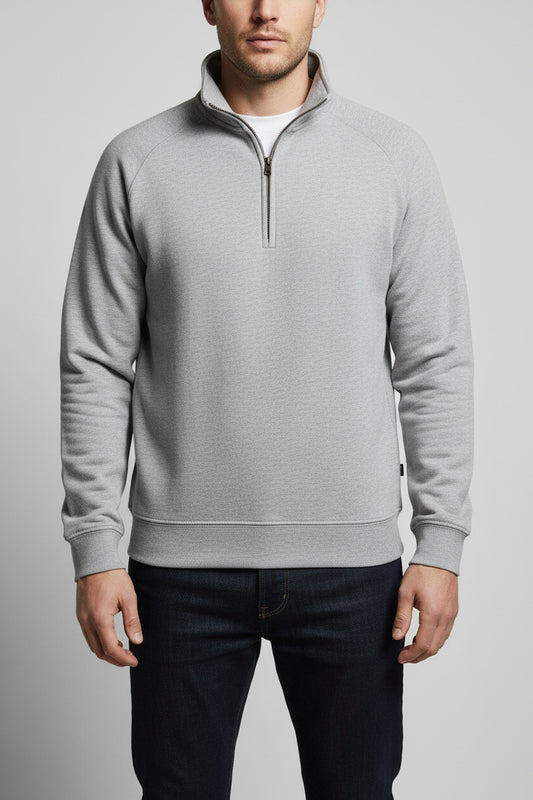 62114 FOTL Mens Classic Zip Neck Sweat