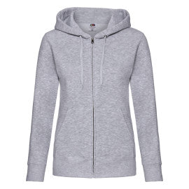 62118 FOTL Ladies Premium Hooded Sweat Jkt