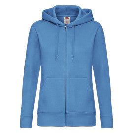 62118 FOTL Ladies Premium Hooded Sweat Jkt