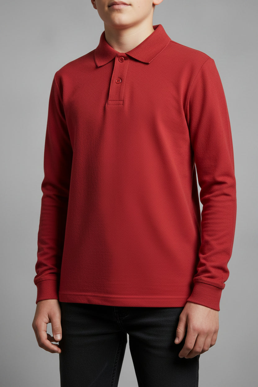 FOTL Kids 65/35 Long Sleeve Polo