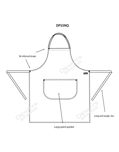 Dennys Low Cost Bib Apron With Pocket