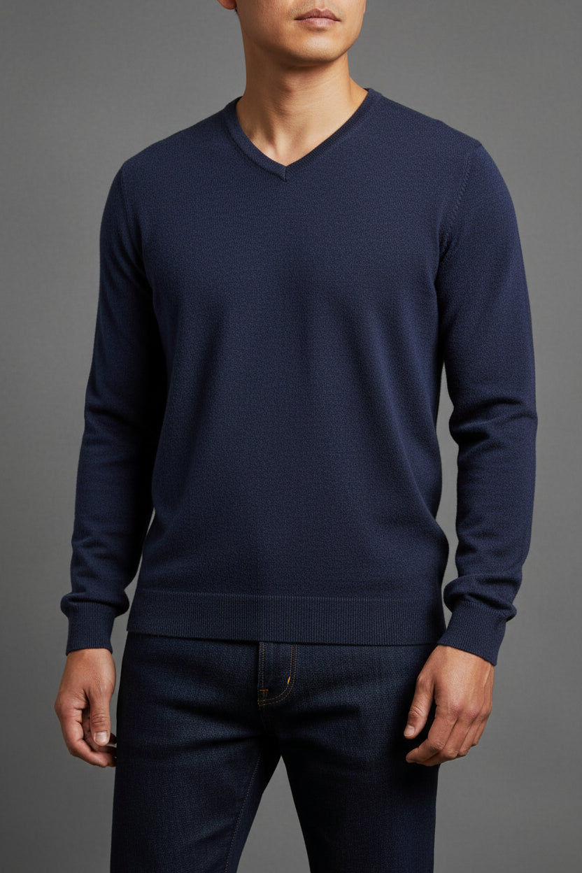 James Harvest Ashland V-Neck Knit Sweat