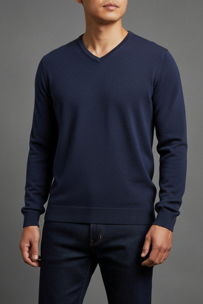 James Harvest Ashland V-Neck Knit Sweat