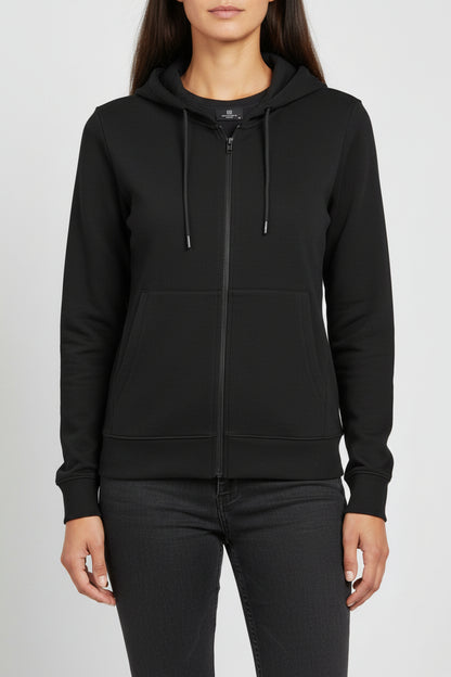 TJ5508 Tee Jays Ribbed Interlock Hood Full Zip