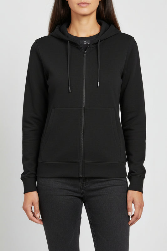 TJ5508 Tee Jays Ribbed Interlock Hood Full Zip