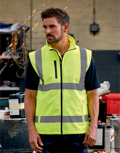 Yoko Hi Vis Softshell Bodywarmer