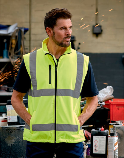 Yoko Hi Vis Softshell Bodywarmer