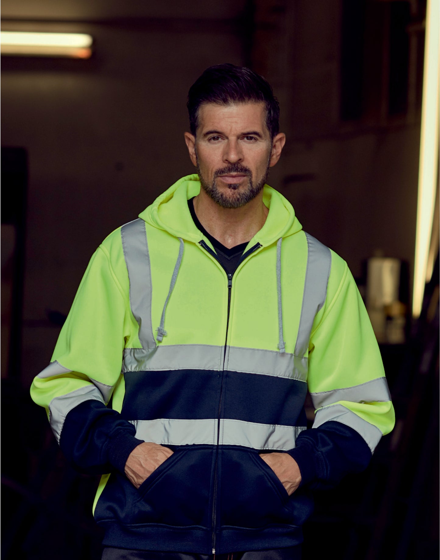 Yoko Hi Vis Zipped Hoodie