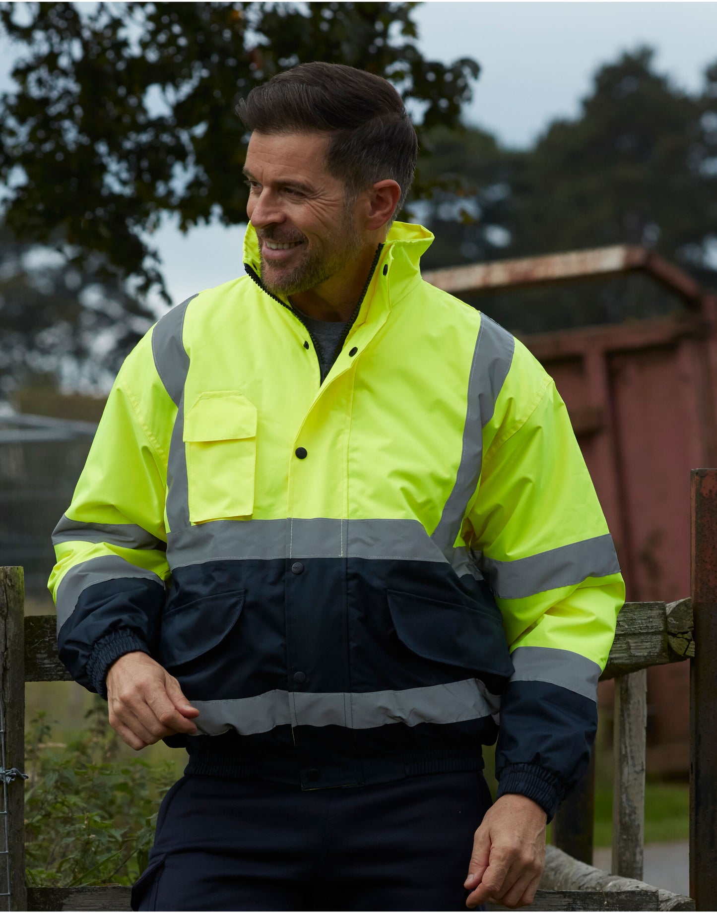 Yoko Hi Vis 2 Tone Bomber Jacket