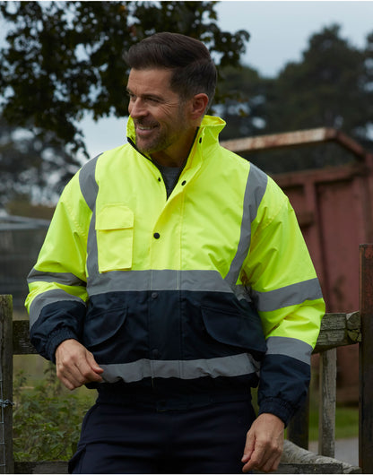 Yoko Hi Vis 2 Tone Bomber Jacket