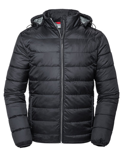 R440M Russell Mens Hooded Nano Jacket