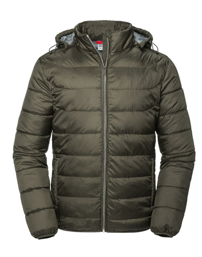 R440M Russell Mens Hooded Nano Jacket